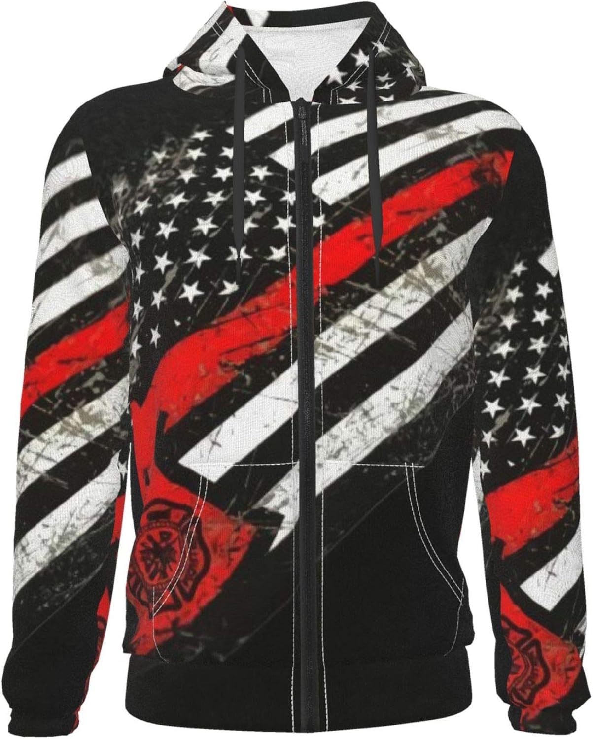 thin red line firefighter hoodie
