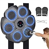 Smart Music Boxing Machine Interactive Punching Trainer with Boxing Gloves Reaction Training with Fun for Adults Kids Seniors Hand-Eye Coordination Unisex Wall Mounted