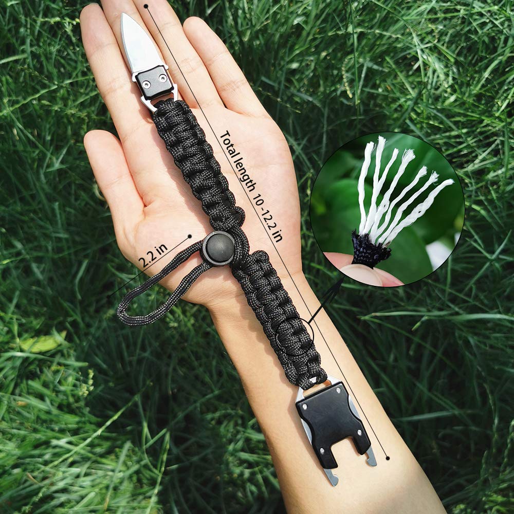 WEREWOLVES Paracord Survival Bracelet for Hiking Camping Or Daily Life, EDC Professional Tactical Bracelet Adjustable Length, The Ultimate Personal Survival Gear for Outdoor Adventure Lovers