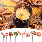 Prasacco 12 Pcs Fondue Forks 9.5 Inch Stainless Steel Heat Resistant Handle view 5