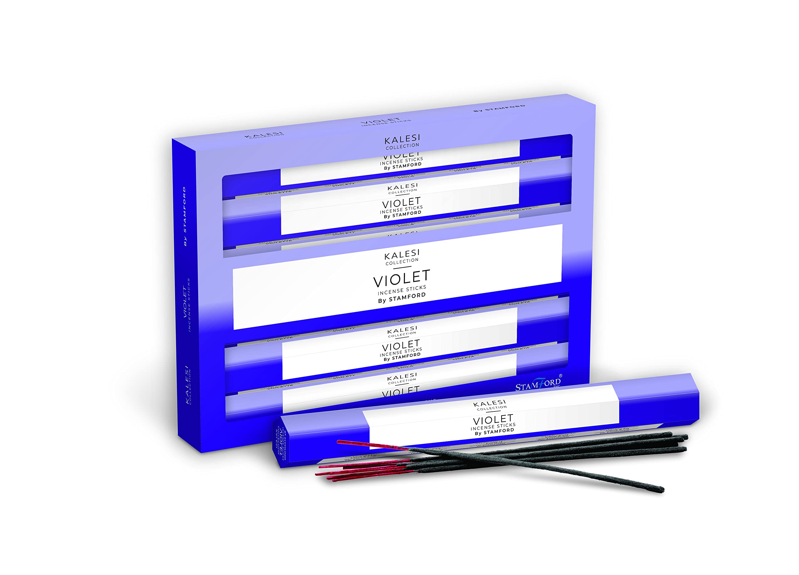 The Kalesi Collection by Stamford Violet Hex Incense Sticks - Pack of 6