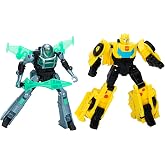 Transformers EarthSpark Cyber-Combiner Bumblebee and Mo Malto Robot Action Figures, Interactive Toys for Boys and Girls Ages 6 and Up