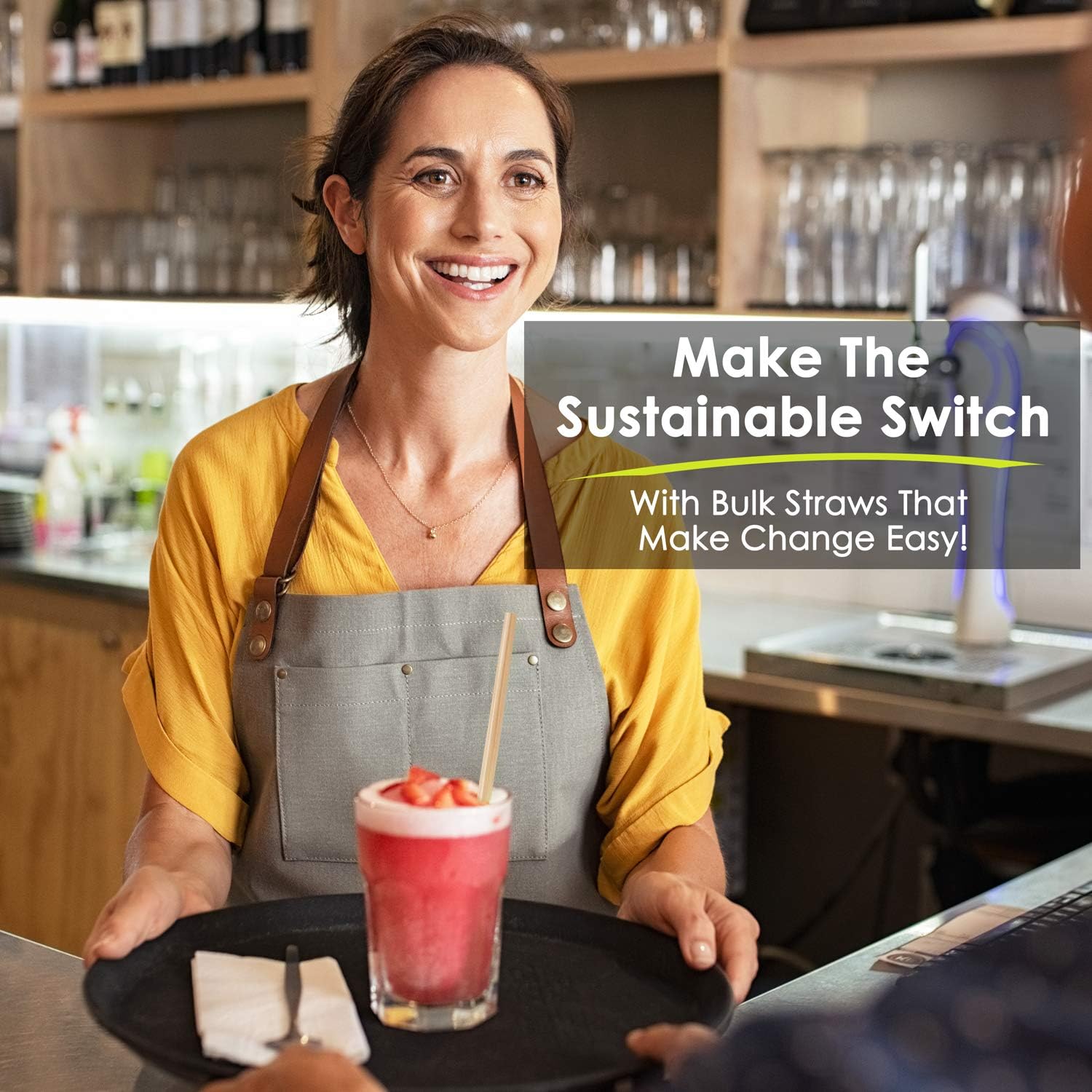 Biodegradable Drinking Straws, Pack of 200 – Non-Soggy, Flavorless, BPA-Free, Compostable Straws Alternative to Plastic Straws – Sustainable Products by Efiwasi: Kitchen & Dining