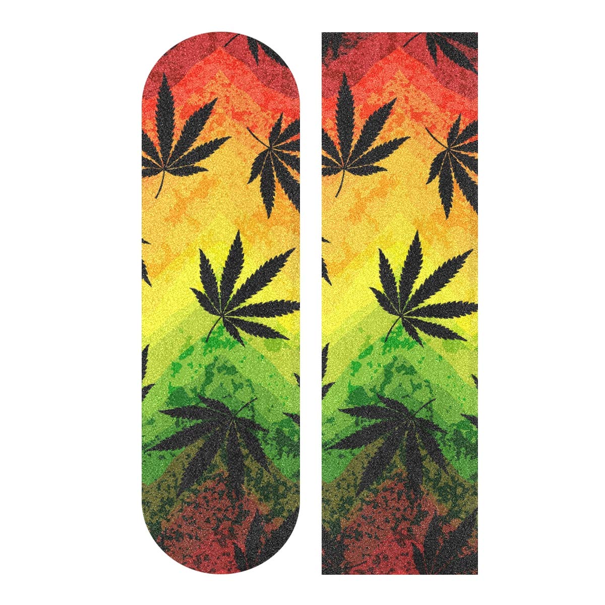 Skateboard Grip Tape Leaf Weed Scooter Griptape Deck
