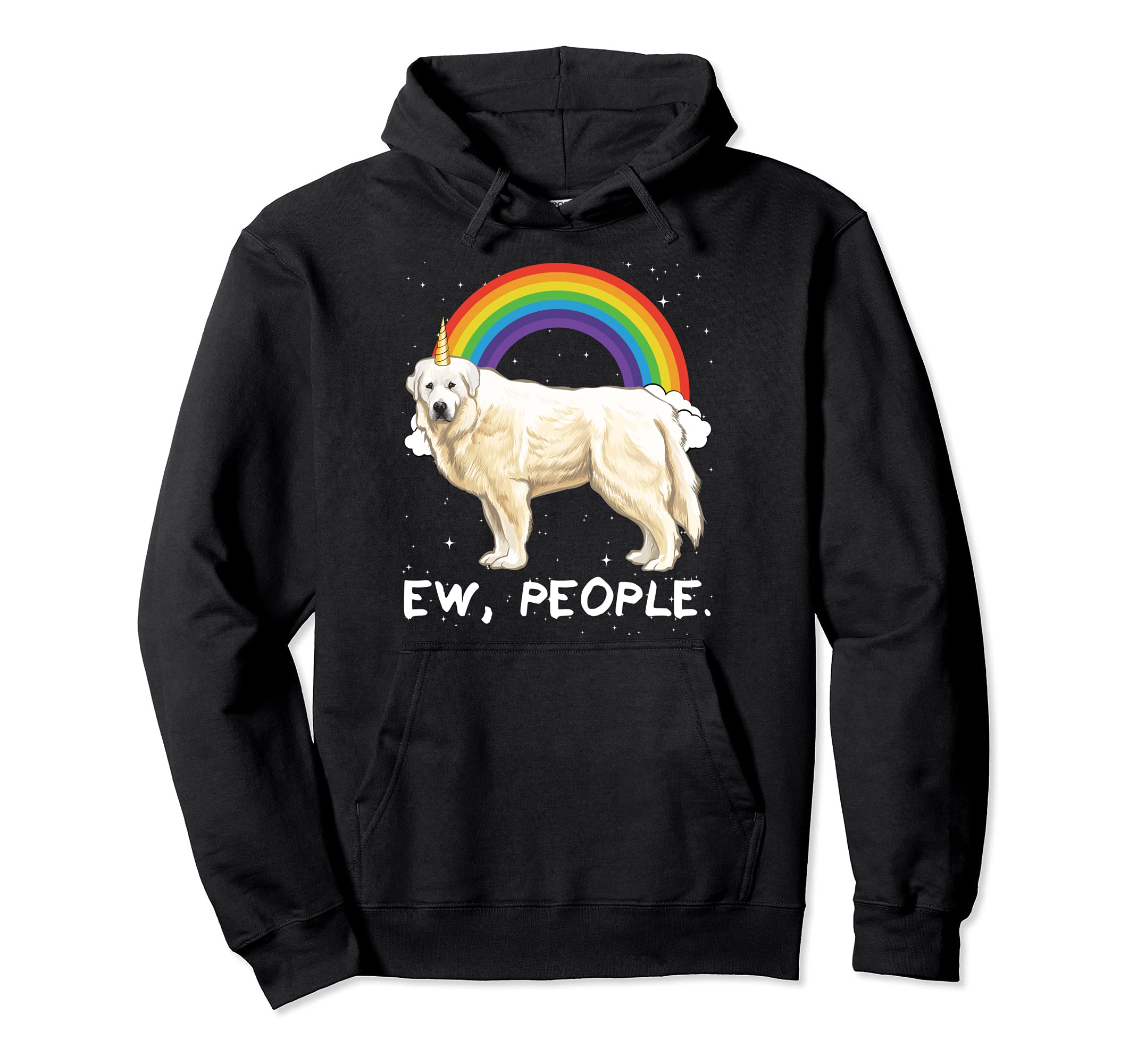 Rainbow Great Pyrenee Ew People Unicorn Dog Pullover Hoodie