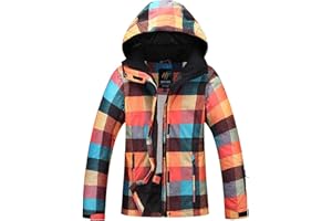 HOTIAN Women's Winter Skisuit Colorful Ski Jackets and Pants Set Waterproof Windproof Insulated Snowsuit Snowboarding Coat