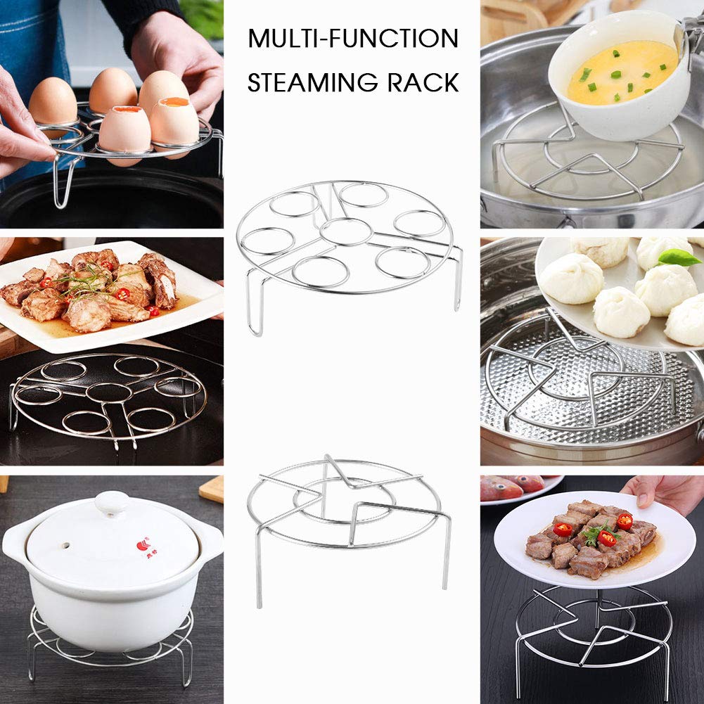 iduola 13 Pieces Instant Pot Accessories Set Fits 5,6,8 Qt - Steamer Baskets, Springform Pan, Steaming Trivet Rack, Egg Steamer Rack, Dish Plate Clip, Oven Mitts, Magnetic Cheat Sheets & More