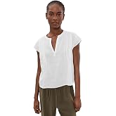 Splendid Stella Linen Pin Tuck Short Sleeve