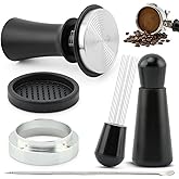 51mm Espresso Accessories Kit, Stainless Steel Espresso Distribution Tool with Stand(5Pcs Set)