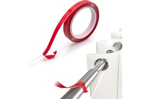 Koxuky 14.5ft Curtain Ring Glide Tape, Clear Curtain Rod Smooth Curtain Tape Curtain Spacers, Smooth and Silent Curtain Rod Glide Tape for Curtain Rings Drapery Ring Slide Tape