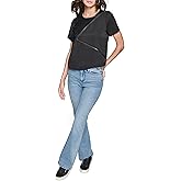 Karl Lagerfeld Womens Elevated Blouse with Zipper Detail