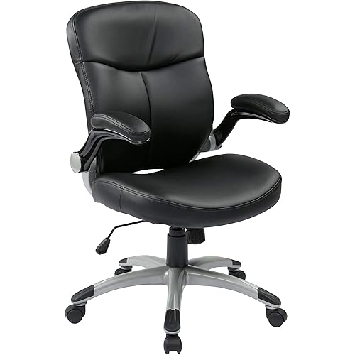 Office Star Mid Back Bonded Leather Executives Chair with