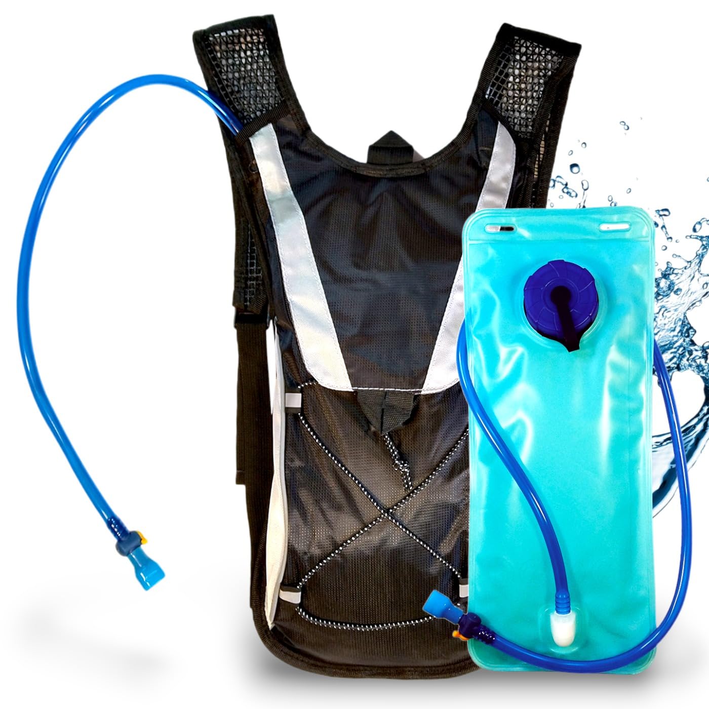 Hydration Backpack, Water Backpack with 2L Camel Pack Water Bladder Perfect for Hiking Cycling Rucksack Climbing Camping Running MTB Bags