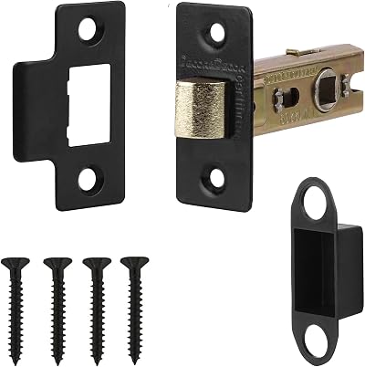 Decoranddecor 2.5 Inch Tubular Mortice Latch Fire Rated 44mm Back Set Matt Black