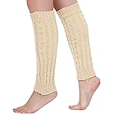 Pistha Leg Warmers for Women, Cable Knit Warm Leg Warmers Long Socks for Ballet Dance and 80s Party