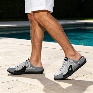 Men's Slip-On Shoes Anti-Slip Walking Shoes Breathable Slippers Casual Sneakers for Driving Travel Daily Wear