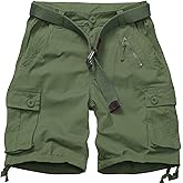 TRGPSG Womens Hiking Shorts, Bermuda Cargo Shorts, 7" Summer Camo Shorts Y2K Shorts for Women with Zipper Pocket