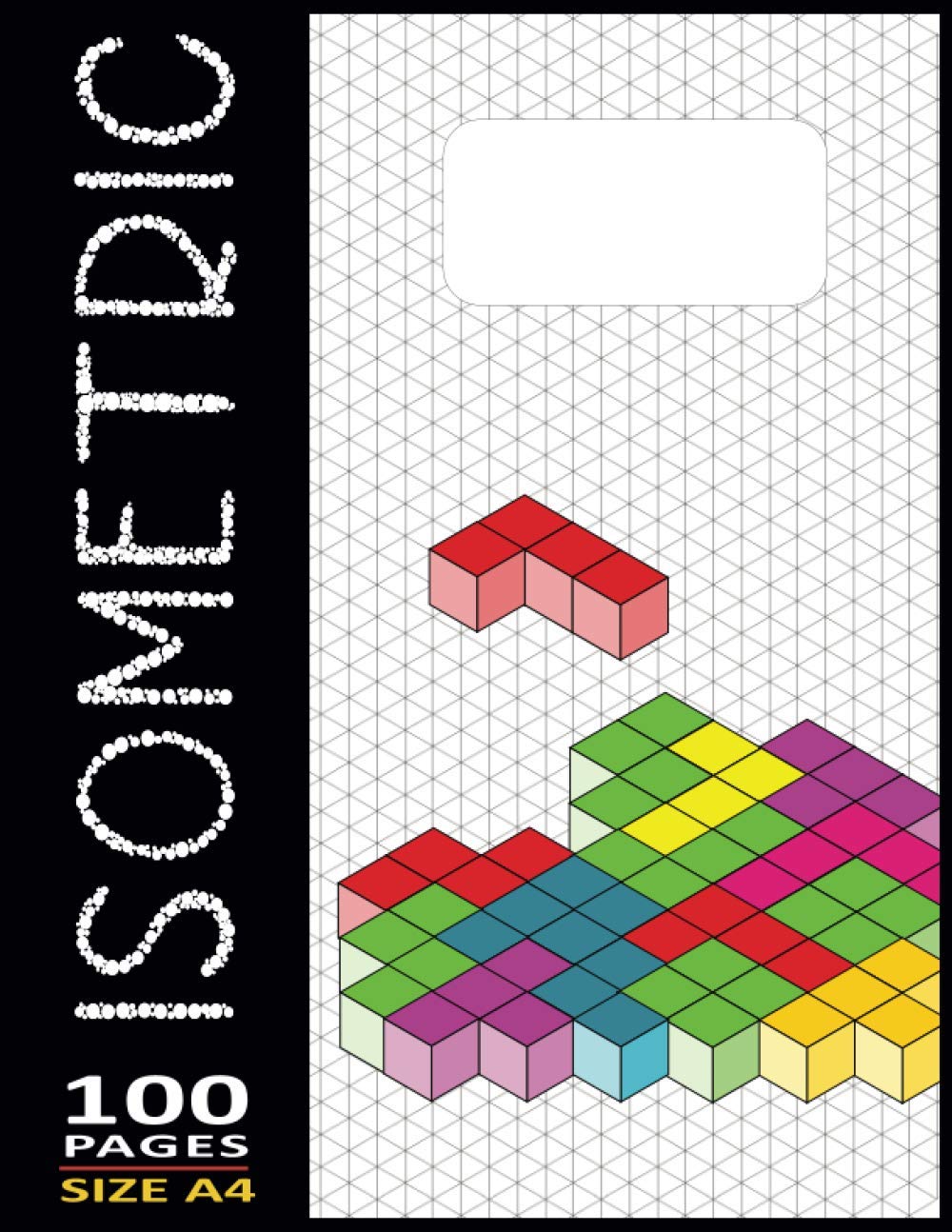 Isometric Drawing 3d Notebook Large A4 8.5"X11" Inches - 100 Numbered-Page