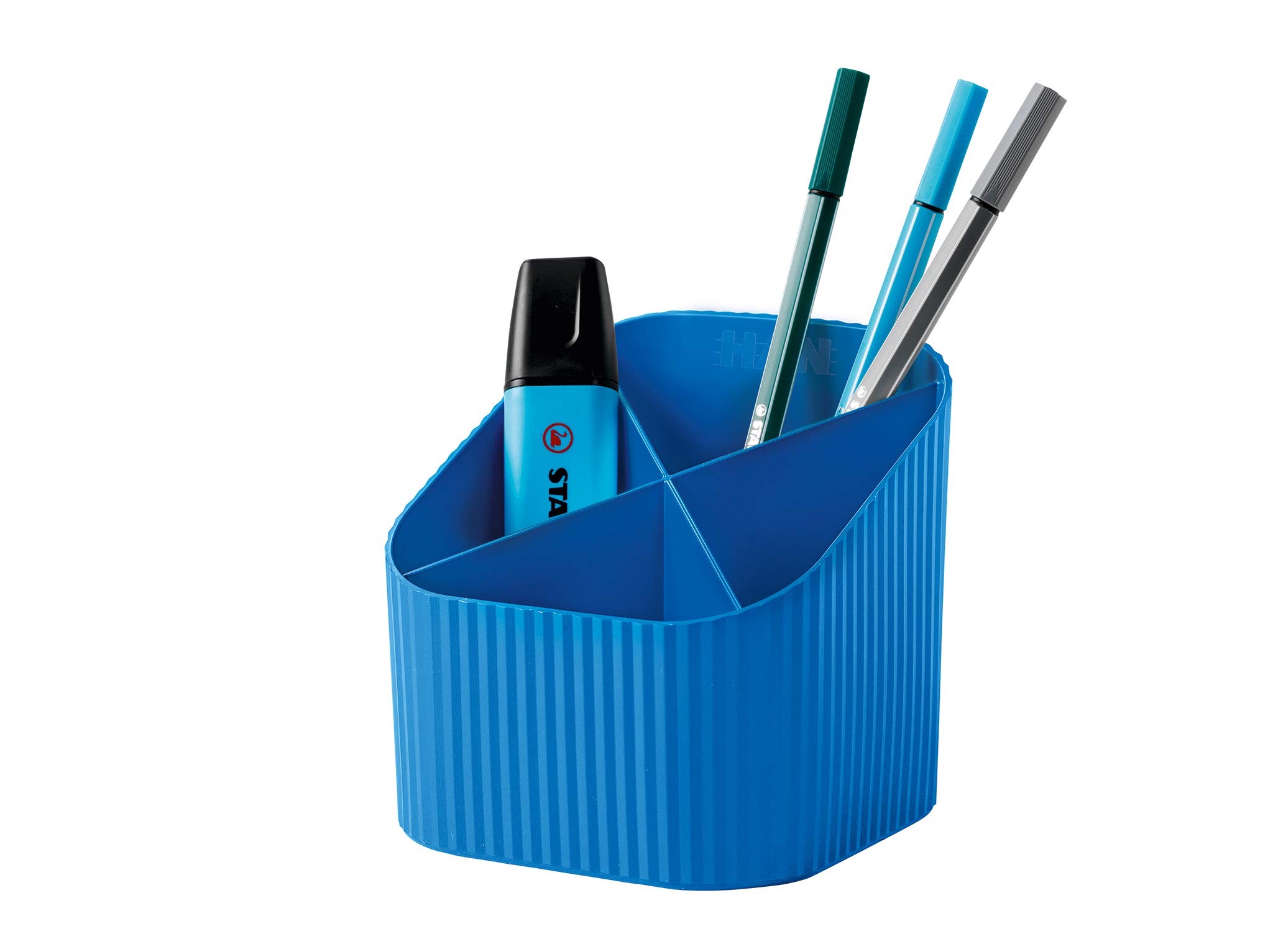HAN Re-X-Loop Desk Quiver - Say Yes to 100% Recycled Modern Young Design for All Desk Utensils, Blue, 17238-914