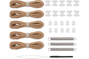 joytrace RV Pleated Shade Repair Kit, RV Window Shade Restringing Kit, Repair and Maintain of Day Night Pleated Shade (Tan)