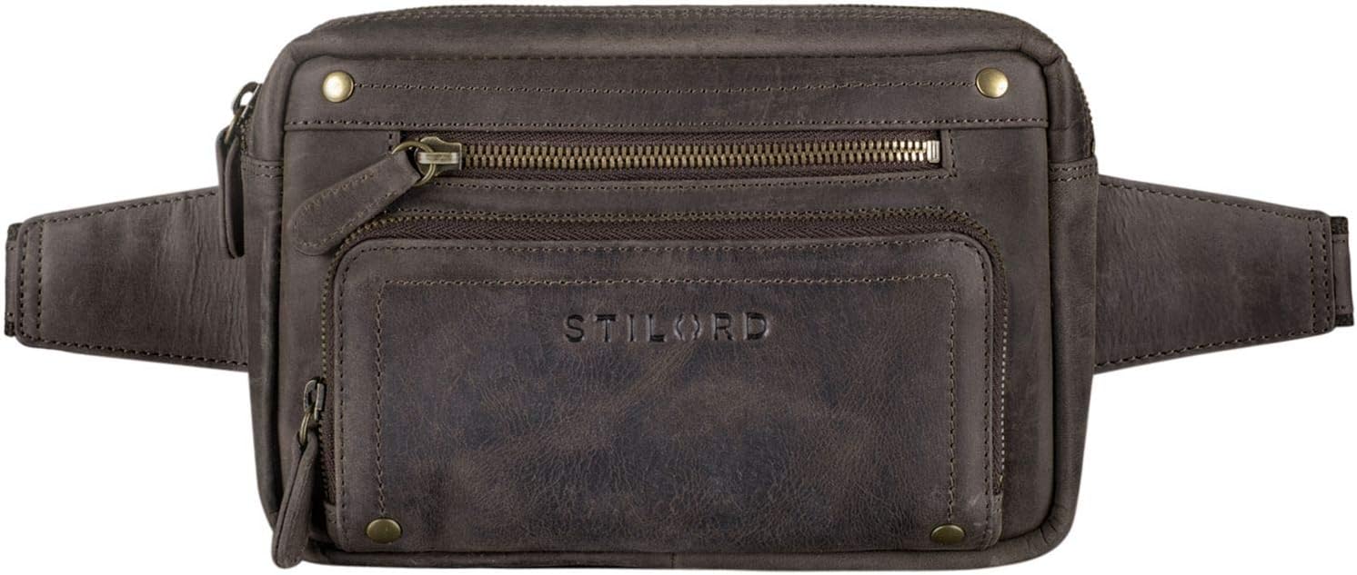 STILORD 'Lou' Leather Belt Pouch Hip Bag Vintage Bum Bag for Men Women Bumbag for Jogging Festival Travel Dog Walking in Genuine Leather - Image 4