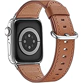 WFEAGL Compatible with Apple Watch Band 41mm 40mm 38mm 42mm(series 11 10) Women, Top Genuine Leather Band for iWatch SE 3 2 1 & Series 11 10 9 8 7 6 5 4 3 2 1