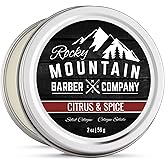 Solid Cologne for Men – Citrus & Spice Scent – 2 Oz Size - Made in Canada with Coconut Oil, Shea Butter - Long-Lasting Scent