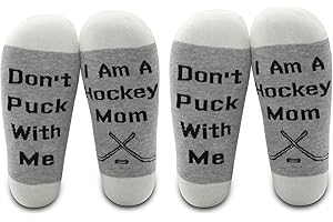 G2TUP Hockey Mom Socks Ice Hockey Mom Gifts for Team Mom Don't Puck With Me I Am A Hockey Mom