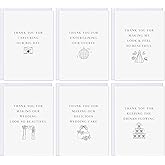 LUXAVELLA 12 PACK Wedding Vendor Thank You Cads, Card for Photographer, Card For DJ, Cake, Hair Stylist, Wedding Party Thank You