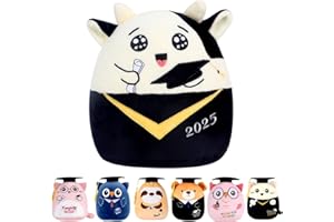 refavor Graduation Stuffed Animal 2025-8 Inch Cow Congrats Grad Plush Toy Graduation Gifts Boys Girls Class of 2025 Cow Plushies Pillow Gift