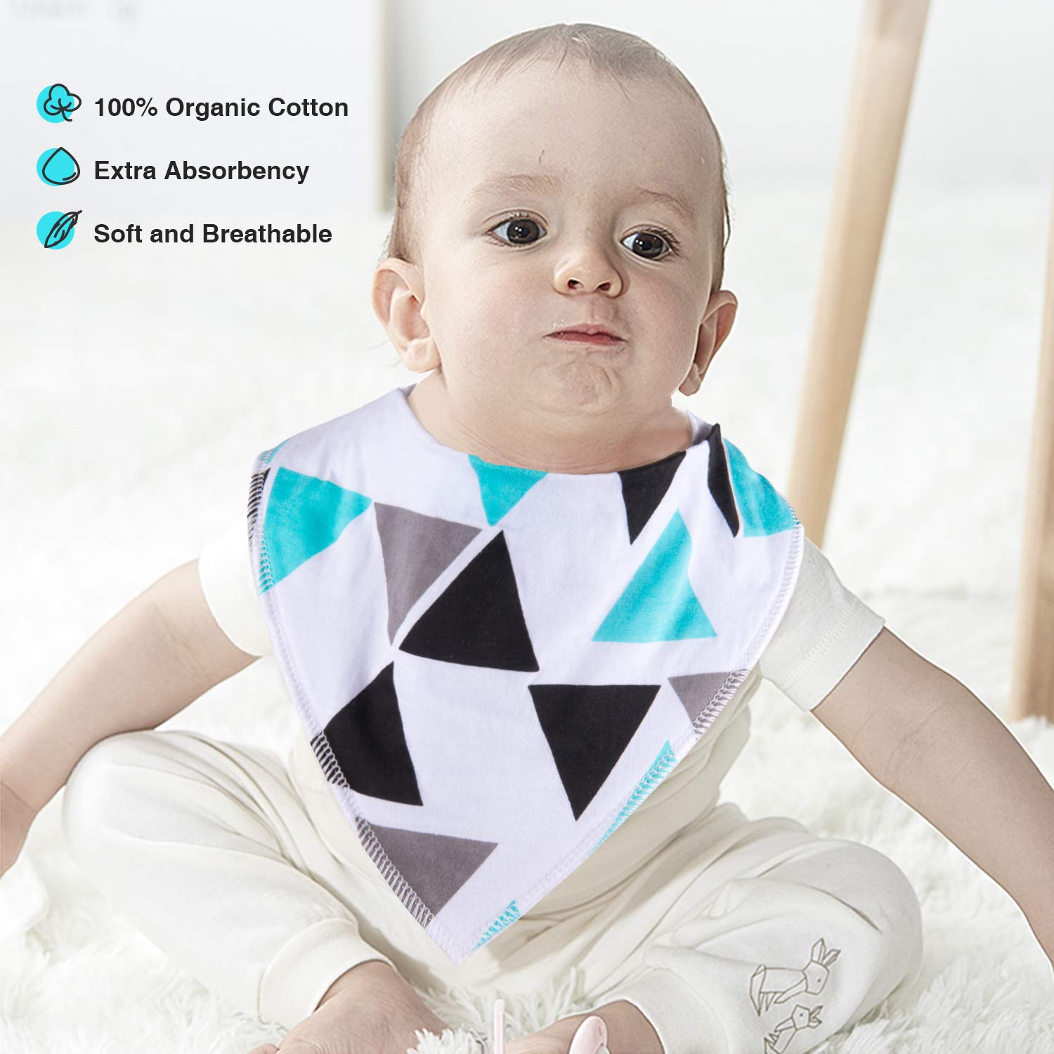 Baby Burp Cloths Pack for Newborn Boys 3 Bibs, 3 Burps, 2 Pacifier Clips, 1 Pacifier case Soft Absorbent"Burp Cloths Boy"Amazing Gifts Set for Baby Shower : Baby