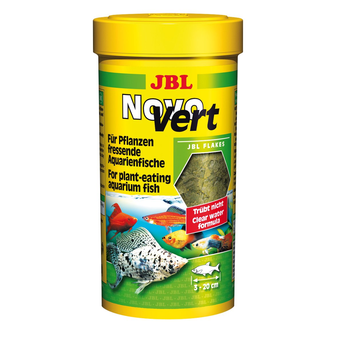 JBL NovoVert 100 ml, Main food flakes for plant-eating aquarium fish