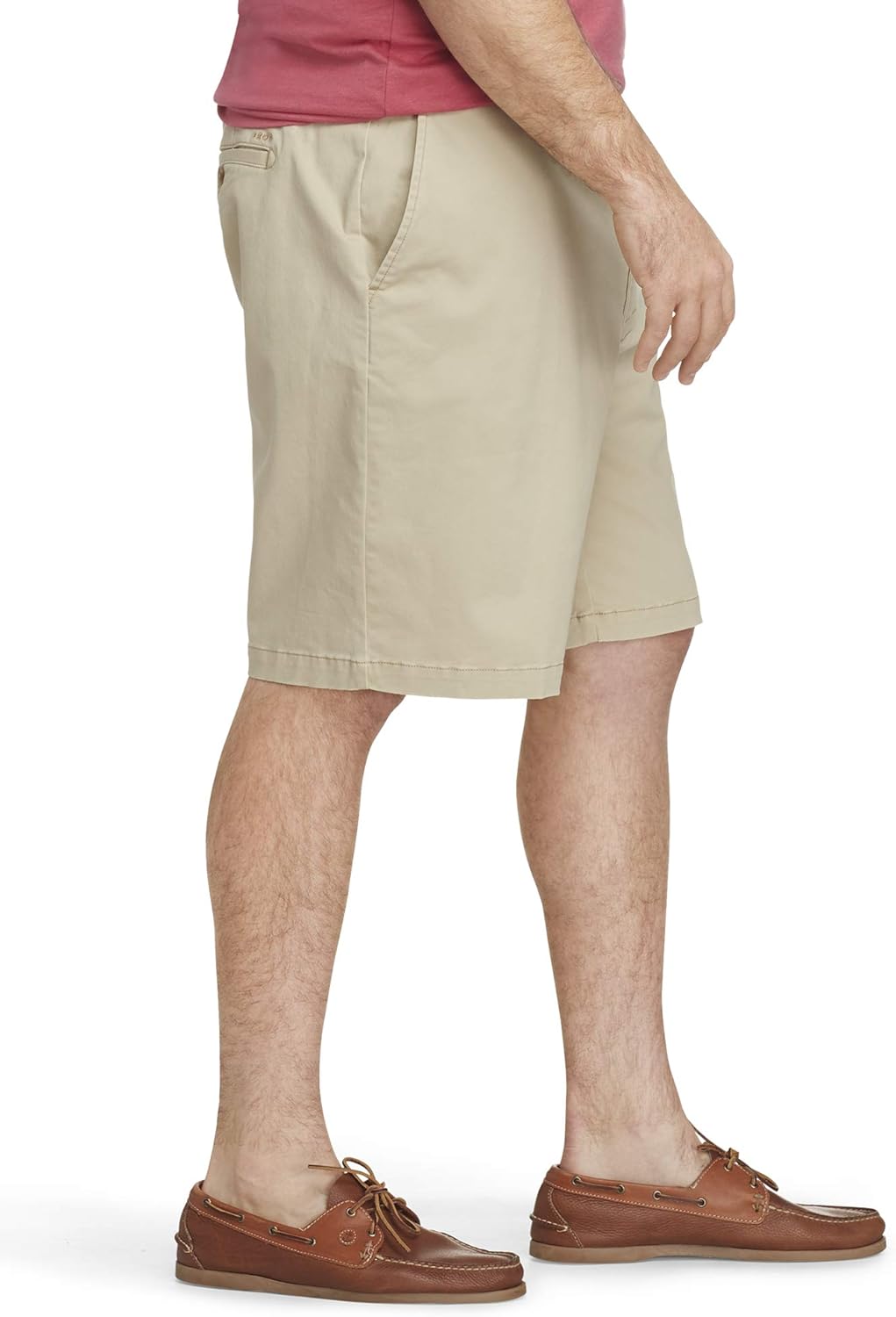 IZOD Men's Big & Tall Saltwater 9.5" Flat Front Chino Short at  Men’s Clothing store