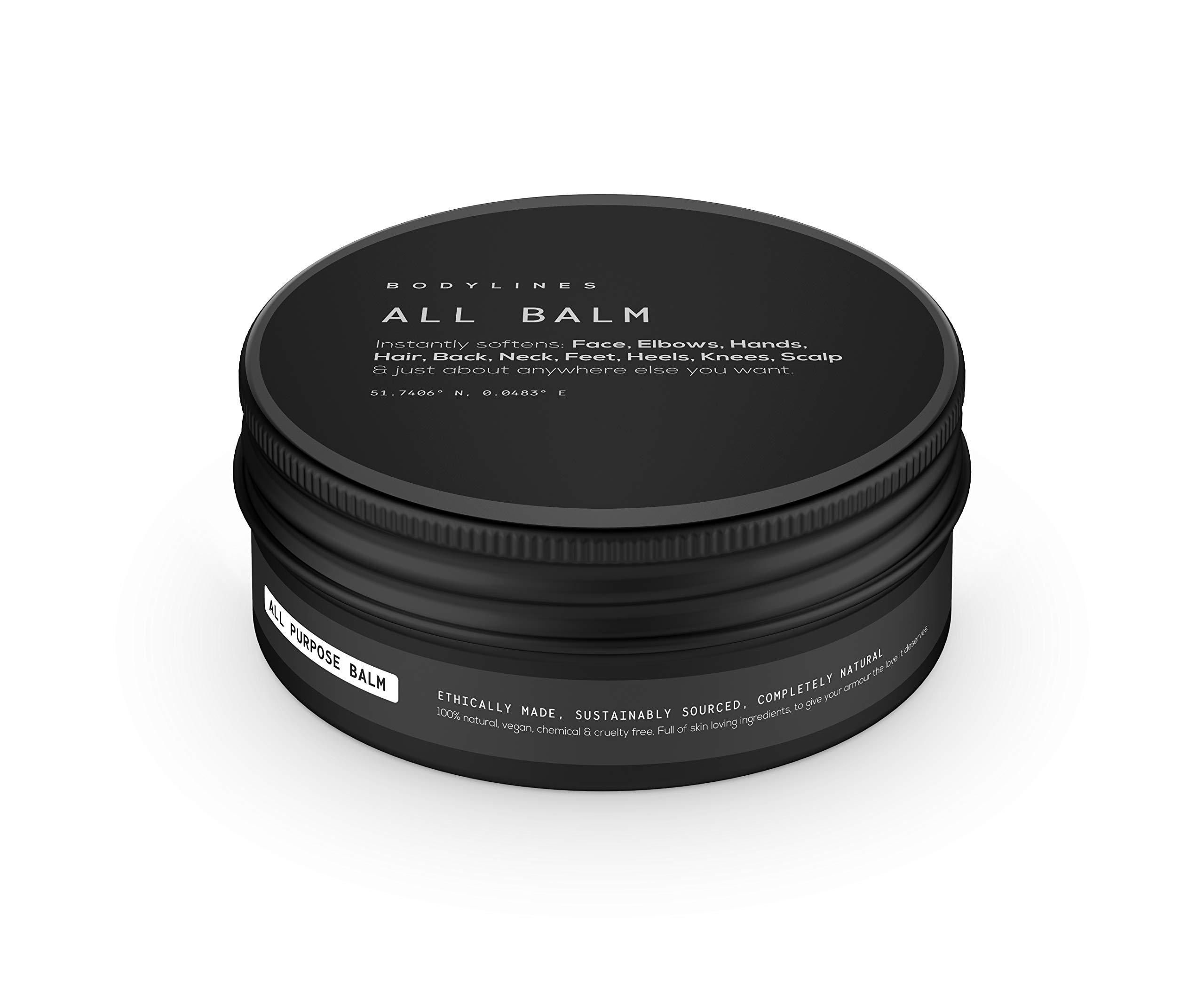 Bodylines Intense Hand Skin & Hair Repair Balm 100% Natural Organic Vegan, Avocado Oil, Cocoa & Shea Butter & Vitamin E. Infused with Lavender, Lemongrass & Eucalyptus. Moisturising Body Butter. 150g