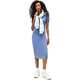 Tommy Jeans Womens Bodycon Midi Dress with Logo Detail