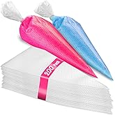 Set of 200 - Anti Burst Piping Bags 12 Inch - Prestee Tipless Icing Bags - Durable Frosting Piping Bag Tools - Pastry and Coo