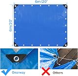 Onarway Tarpaulin 6m × 6m Waterproof 110GSM Heavy Duty with Grommets view 2