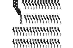 XIHUWZ 60 Pcs Hurricane Tie,Strong tie Brackets with Black Powder-Coated,Hurricane Straps Trusses/Rafters Ties