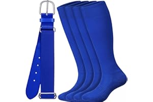 ROLVNHTV Youth Baseball Socks and Belt Combo Set Softball Belts with Softball Sock Elastic Waist Belt for Boy