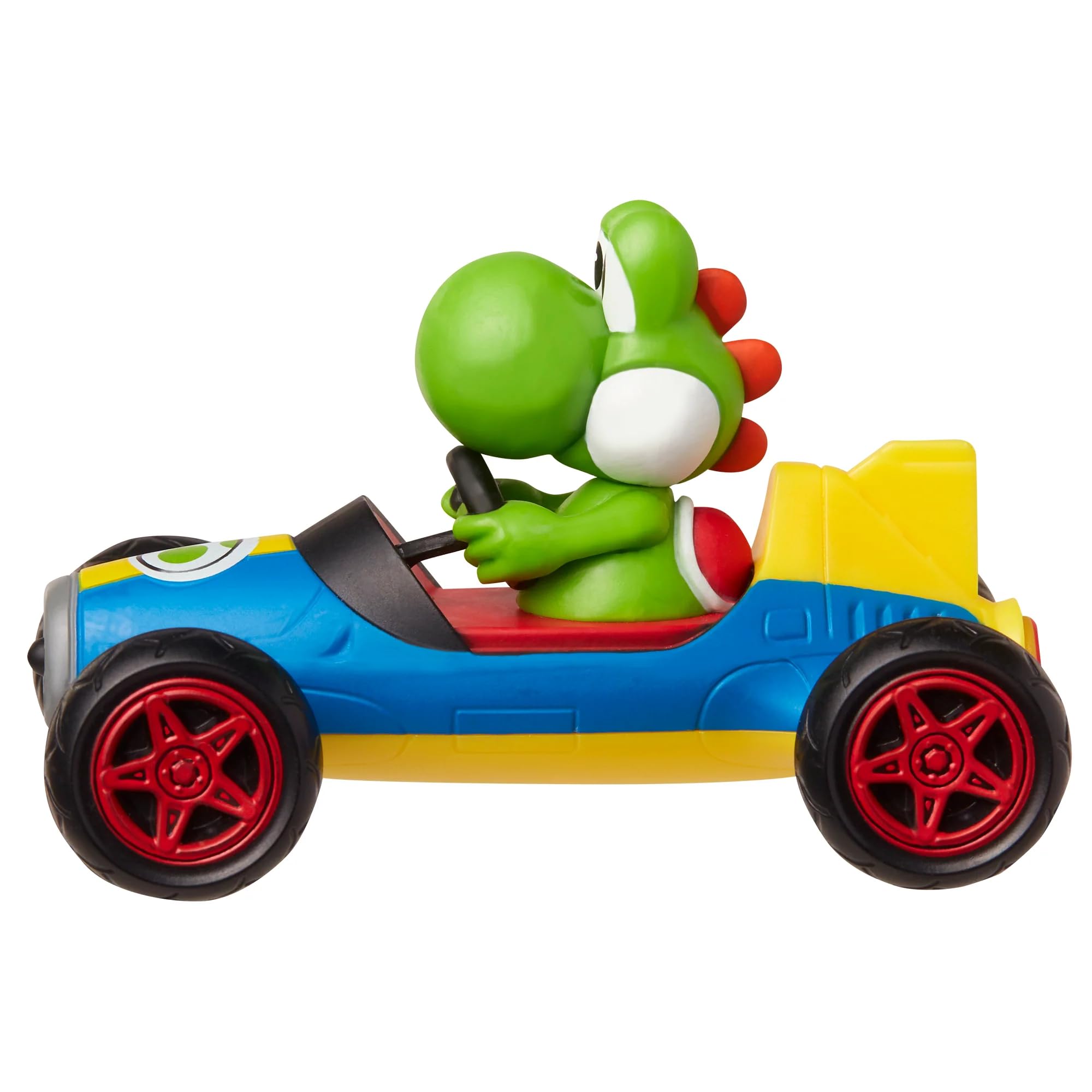 Mario Kart Jakks Nintendo Yoshi in Blue Mach 8 Vehicle 2.5 inch Figure