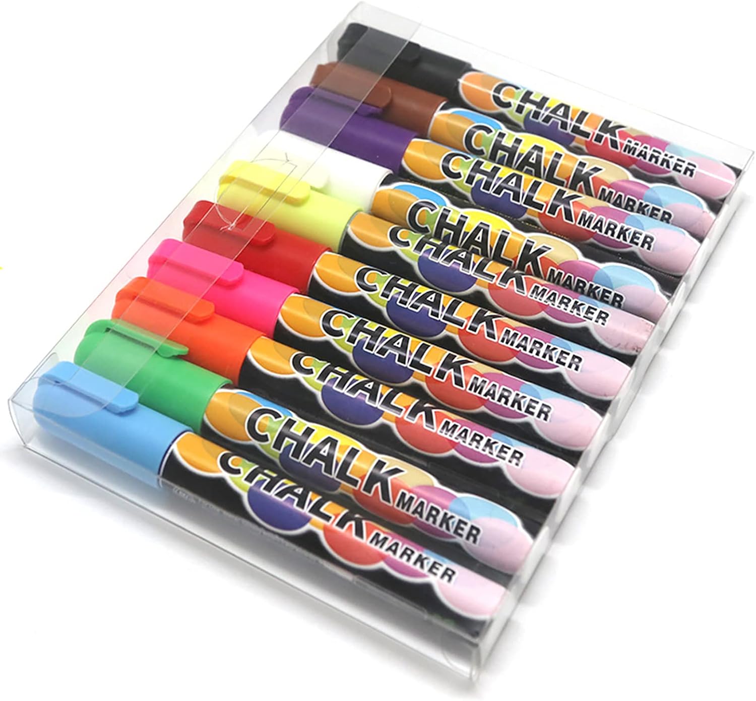 Aibecy 10 Colors Liquid Chalk Marker Chalkboard Highlighter 6mm Reversible Tip Dry&Wet Erase for