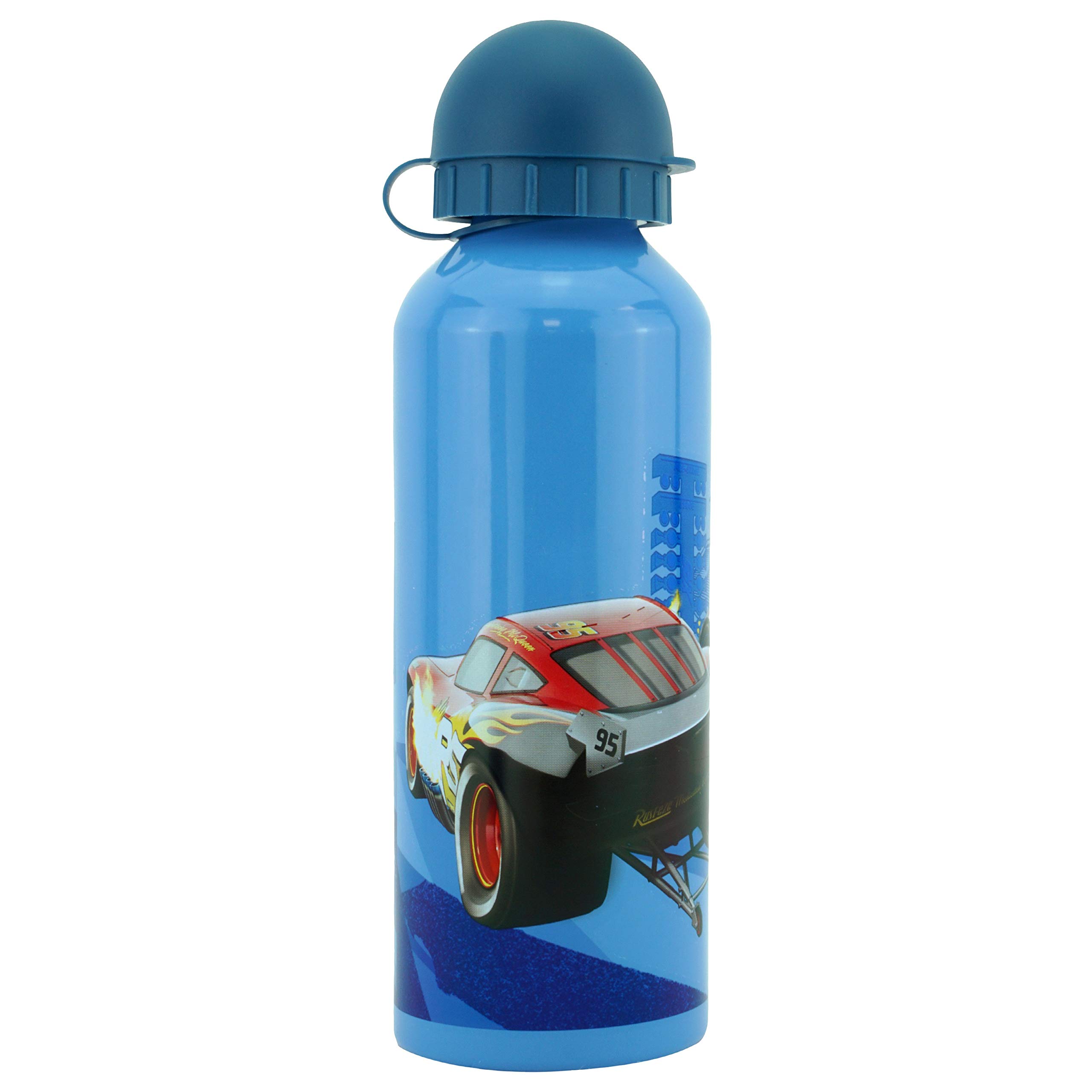 Cars Water Bottle 500ml or 17oz, Water Bottle for Kids, Travel Water Bottle Blue, Leakproof Water Bottle for Gym Sports, School Gifts for Kids 3+Years