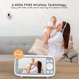 BOIFUN 2026 Baby Monitor Camera Night Vision 4 inch IPS 2-Way Talk No WiFi view 7