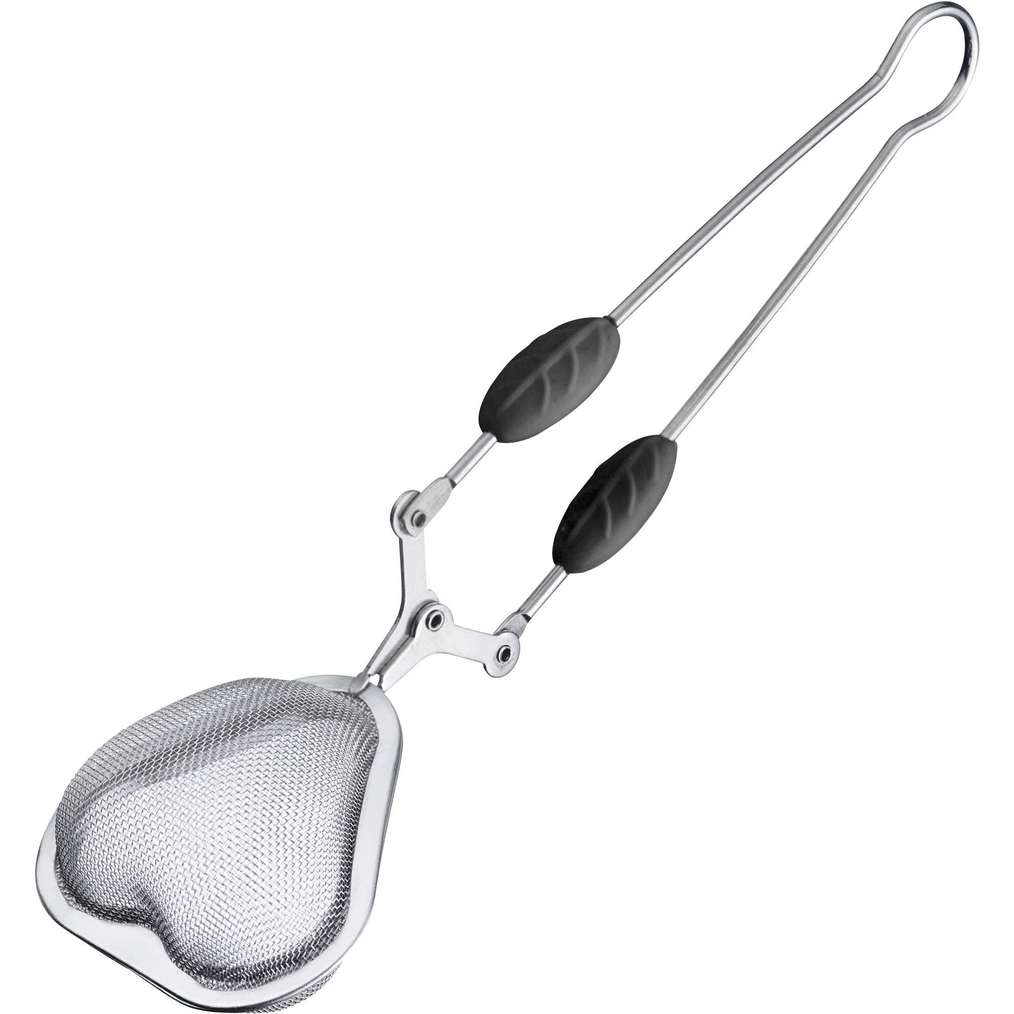 Westmark 15802270 Heart-Shaped Folding Strainer with Silicone Handles, Teatime, 18/8 Stainless Steel and Silicone, Length 18.5 cm