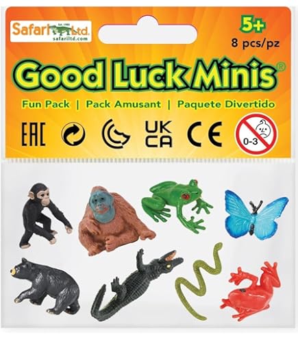 Amazon.com: Safari Ltd. Good Luck Minis Lucky Fun Pack – 8 Mini