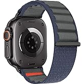Alpine Loop Nylon Band Compatible with Apple Watch Ultra 2/Ultra Band 49mm 46mm 45mm 44mm 42mm Men Women, Braided Sport Strap for iWatch Bands Series SE 10 9 8 7 6 5 4 3 2 1