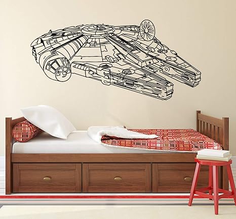 Calcomanias De Pared Star Wars Millennium Falcon Vinilo Fighter