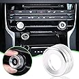PIUGILH Aluminum Control Rings Multimedia Volume Knob Covers Compatible with Jaguar F-PACE/XE/XEL/XF/XFL