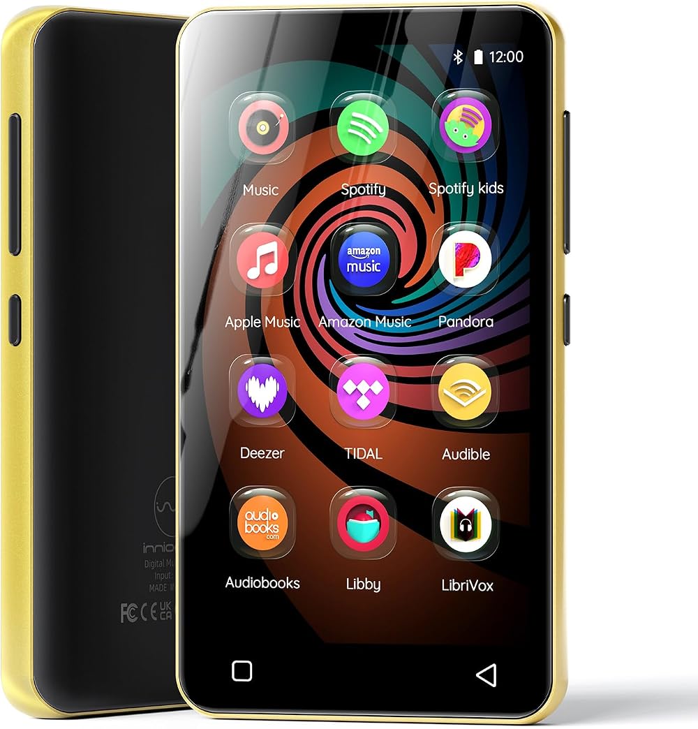 innioasis 160GB MP3 Player with Bluetooth WiFi 4” Touch Screen Kids