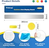 Wukong Magnetic Stainless Silver Boards Strips 30x3cm Pack of 6 with 16 Magnets view 3
